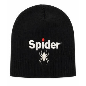 Winter Ski Snowboard Knit Beanie Hat Black Logo Streetwear Spyder One Size